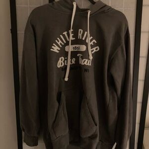 White River Bike Trail Graphic Hoodie - Dark Grey